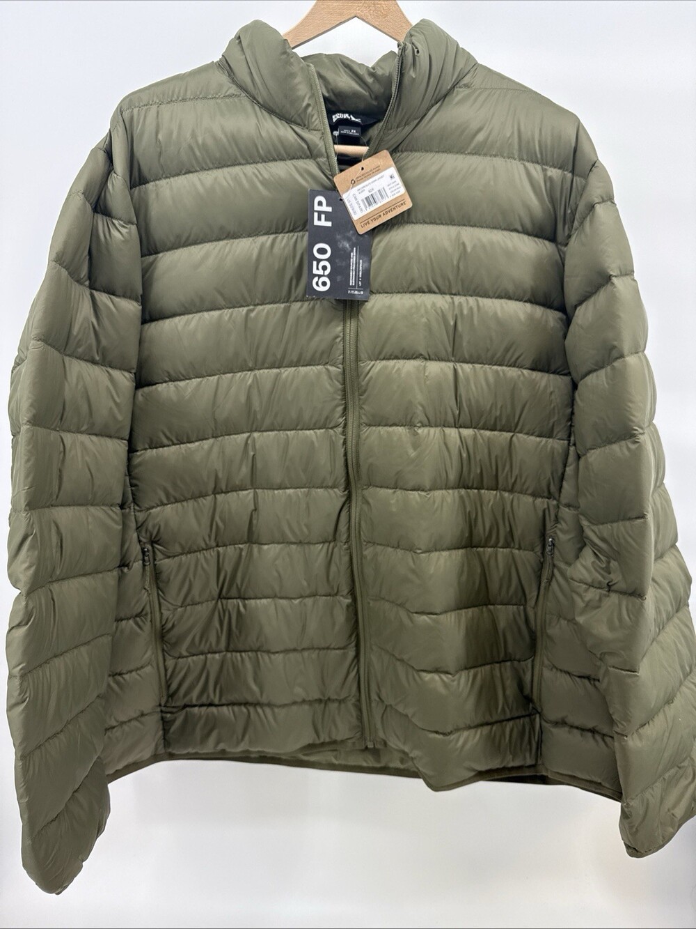 Eddie Bauer CirrusLite 650 Down Puffer Jacket Water Repellent Alder Green B2X